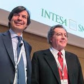 Il ceo Messina con Gros-Pietro, presidente di Intesa Sanpaolo